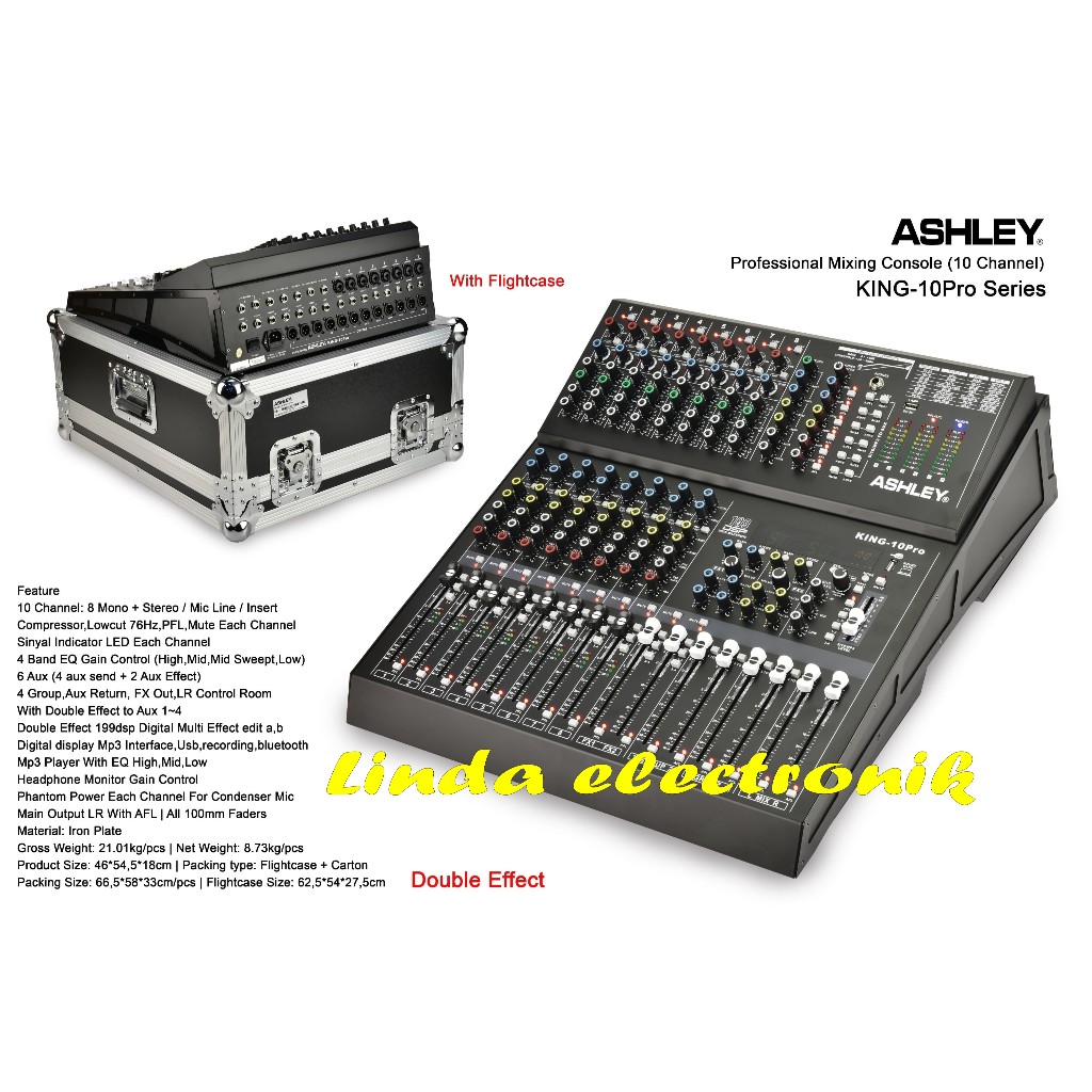 MIXER ASHLEY KING 10 PRO / KING 10PRO FREE KOPER ORIGINAL