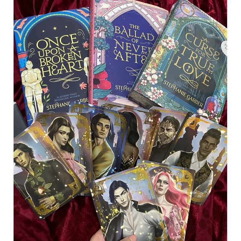 Super Rare HC UK Once Upon A Broken Heart, The Ballad of Never After and A Curse of True Love Stepha
