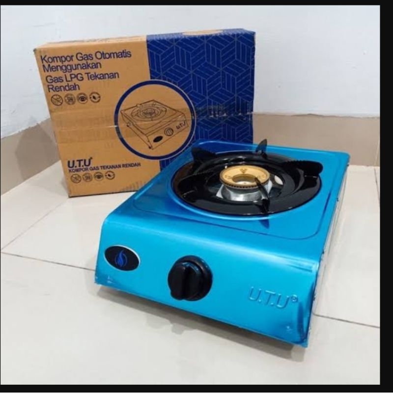 Kompor gas 1 tungku merk UTU stainless - kingelectronicmedan