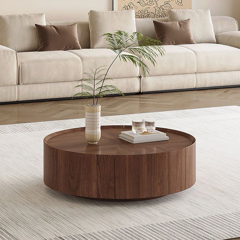 Coffe Table Derry Minimalis | Meja Tamu Bundar | Meja Tamu Kayu Jati | Meja Tamu Bundar