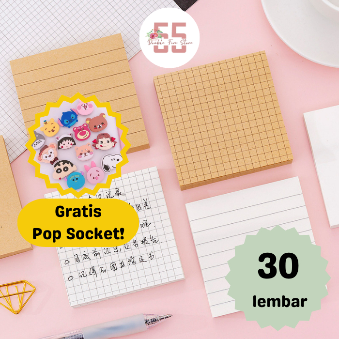 

Sticky Note Aesthetic Motif Grid Kotak - 124