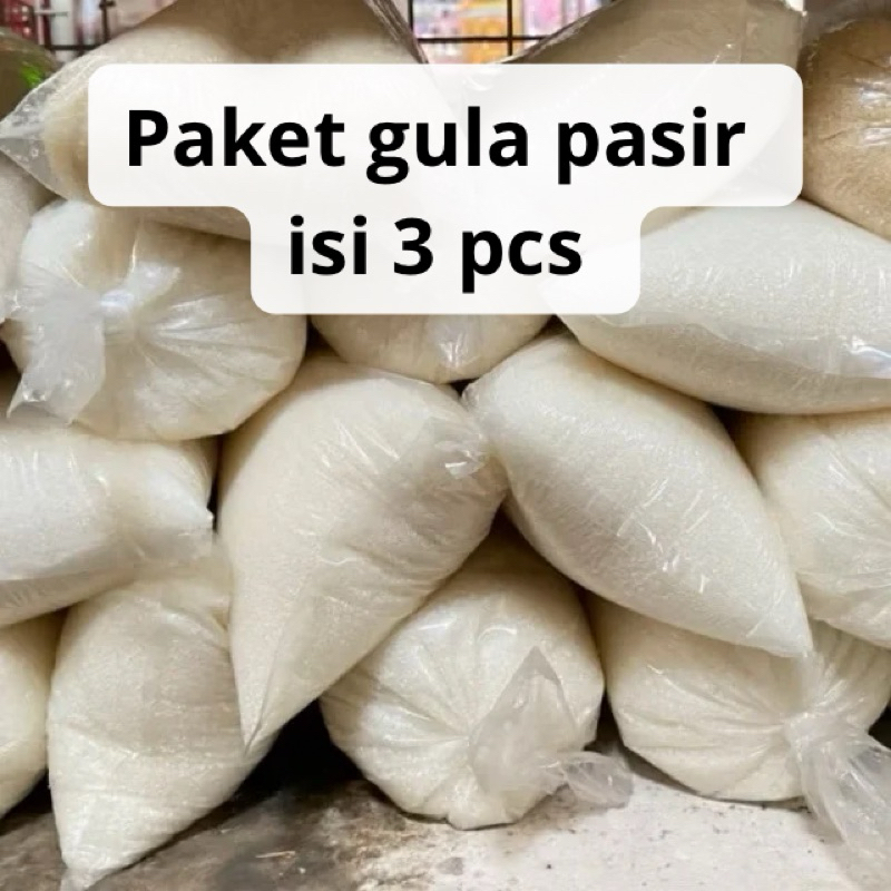 

Gula pasir 1 kg paket 3 pcs | Gula Pasir kemasan | Gula murah