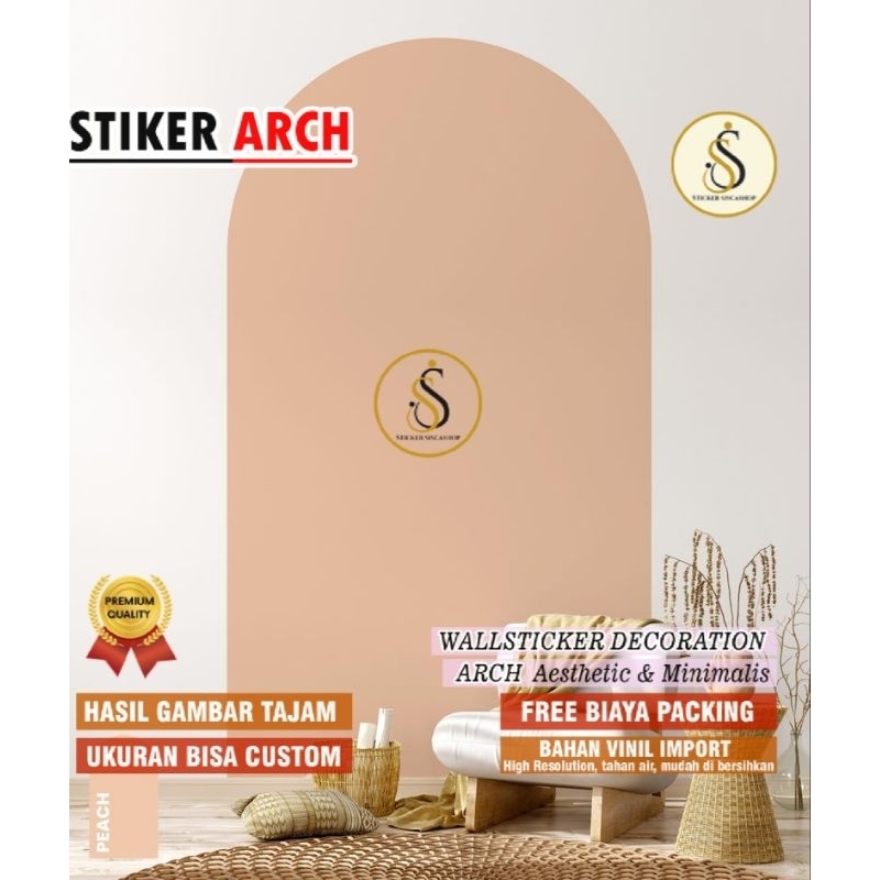 WALLPAPER STIKER DEKORASI-WALL ARCH-WALL DECAL-STIKER WALLPAPER DINDING-ARCH