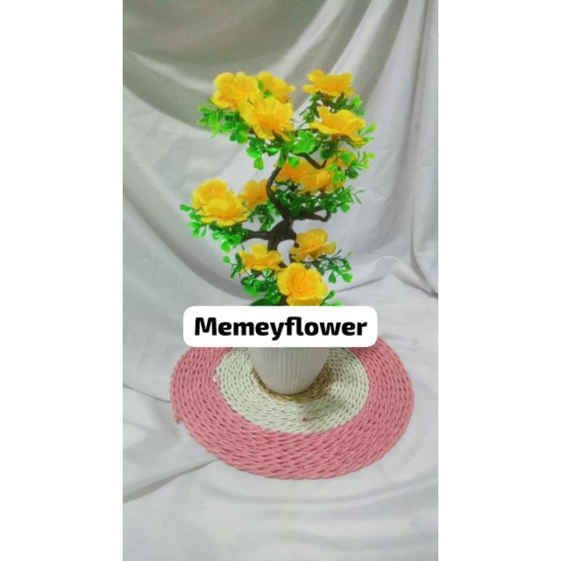 bunga hias meja pot kerang T35cm