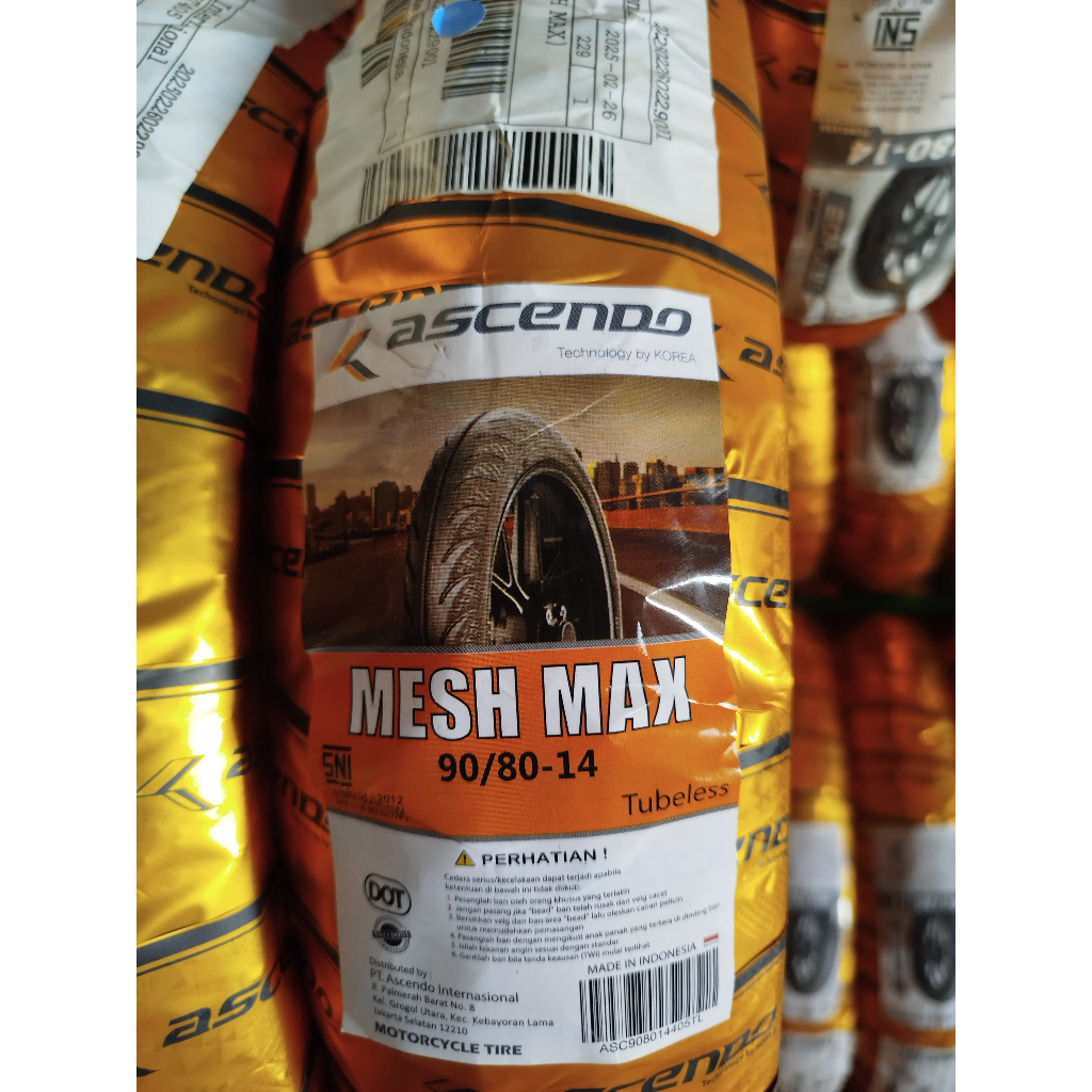 Ascendo Mesh Max Tubelless 90/80-14