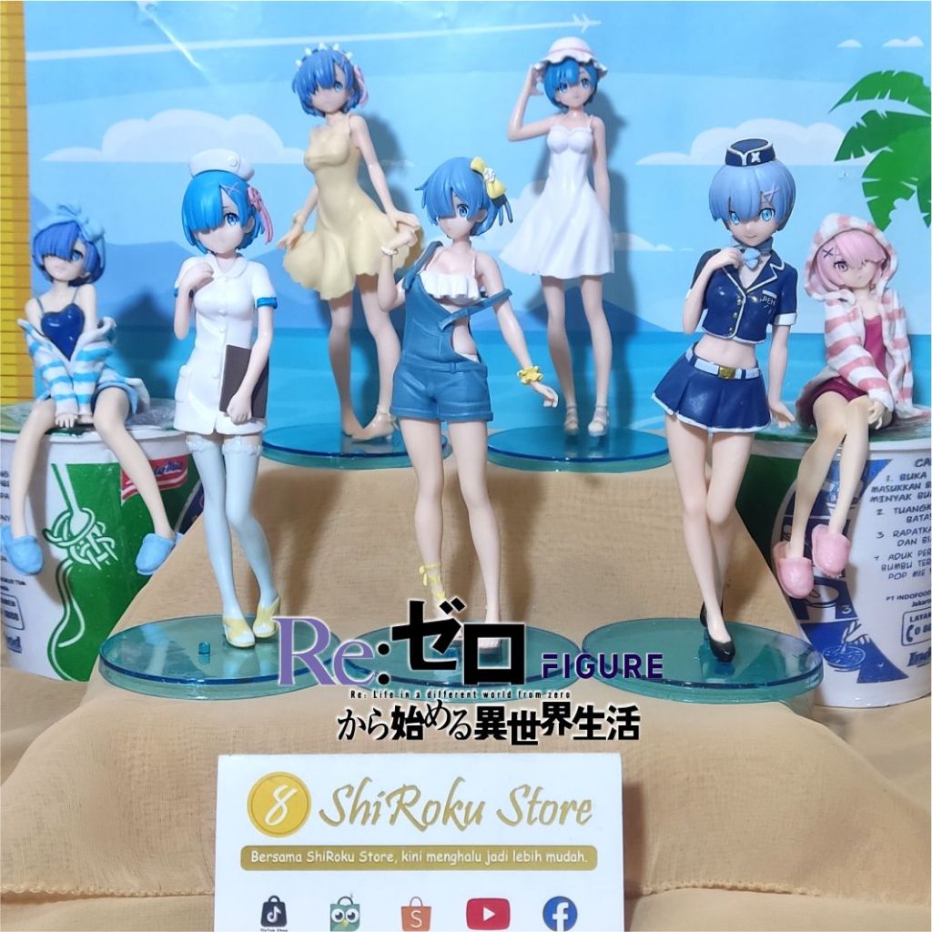 Action Figure Re Zero Sexy Outfit Cosplay Emilia Rem Ram Echidna Anime Re:Zero rezero