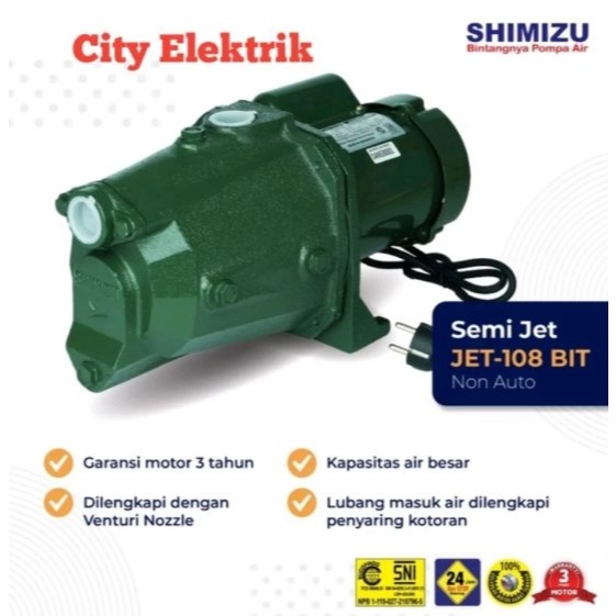 Pompa Shimizu Semi Jet Pump JET 108 BIT / Shimizu Jet 108 Bit