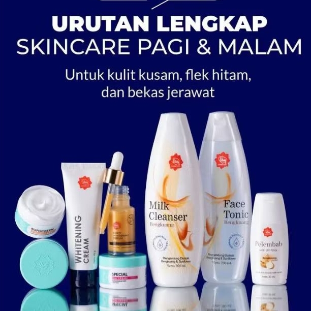 Skincare lengkap Mencerahkan siang malam | Krim Siang dan Malam | Anti FLEK dan Kerutan  Plus Serum