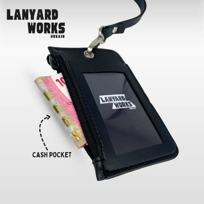

Lanyardworks V4 – Holder Kartu Nama & ID Kulit / Lanyard Kulit Kantor / Aksesoris Kerja