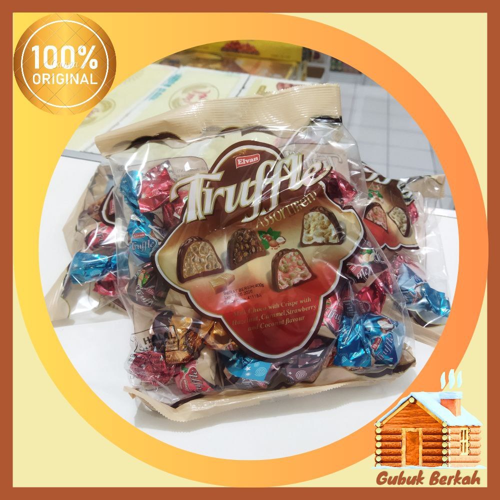 

Coklat Arab Elvan Truffle Chocolate 400gr Truffle 400 Gram Import Turki Turkey Original