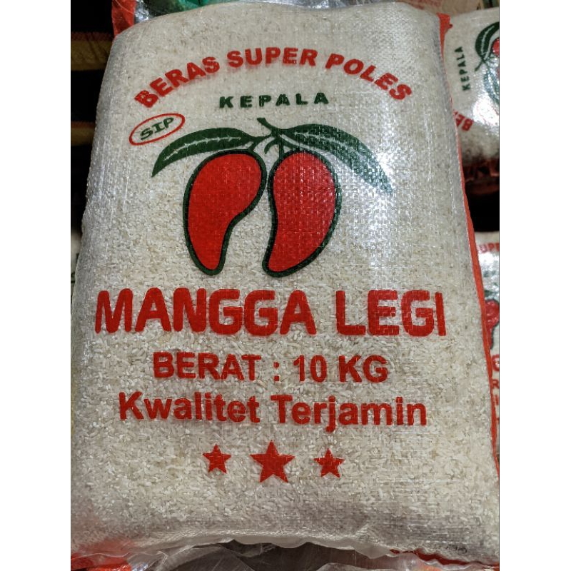 

BERAS SUPER POLES CAP MANGGA LEGI KEMASAN 10 KG