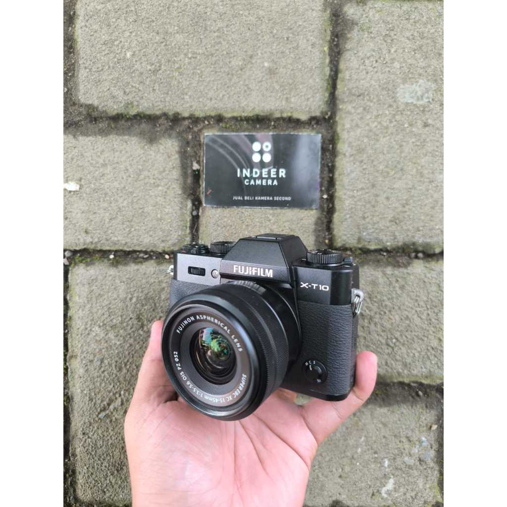 FUJIFILM X-T10 KIT 15-45MM NORMAL TERMURAH  SECOND  ( GARANSI TOKO ) ✅ BUKAN XT30 XT100 XT200 XT2 XT