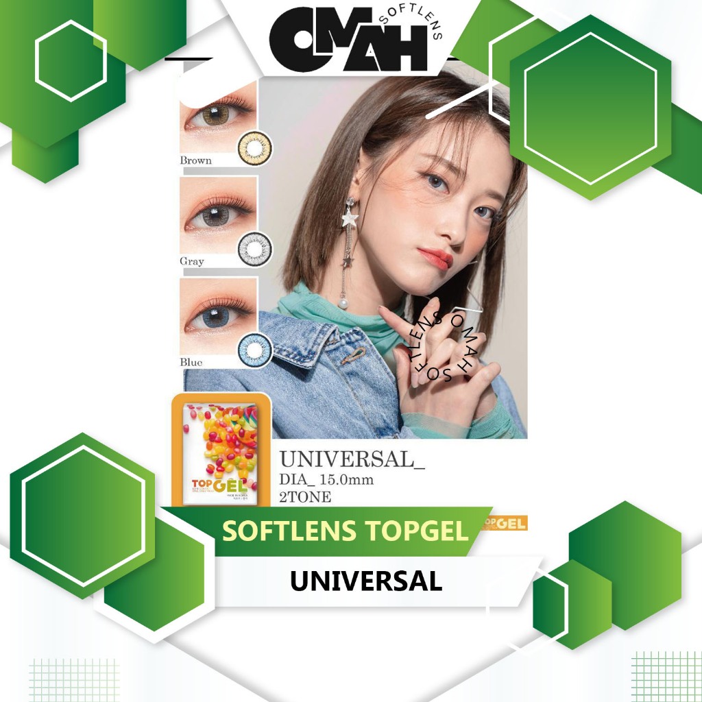 Softlens Top Gel Universal Normal dan Minus 15mm ( -0,50 S/D -6,00 ) / Topgel Universal Minus / Soft