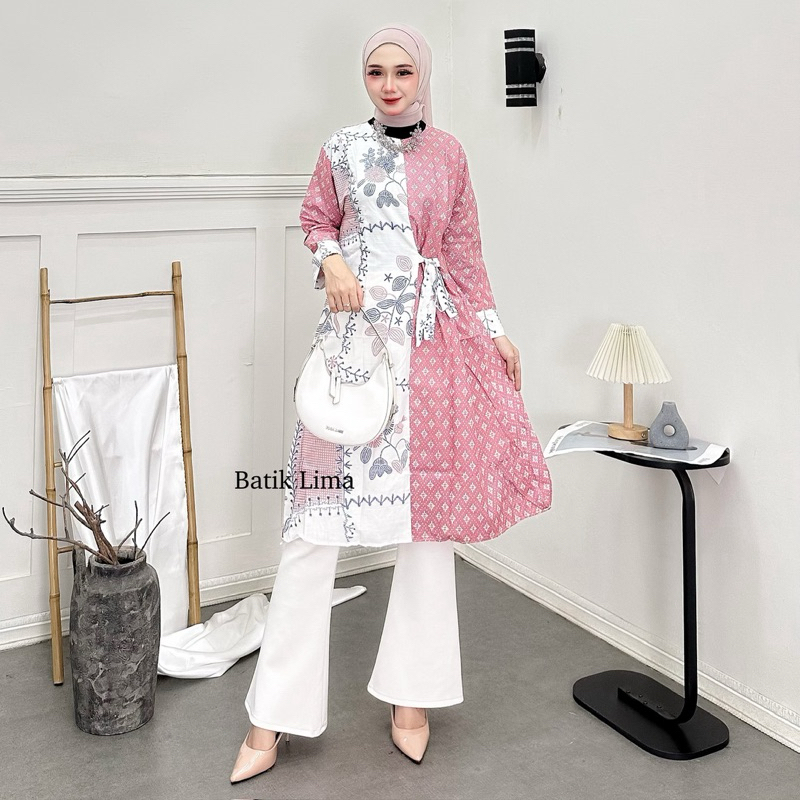Best Deals Tunik Batik Wanita Tunik Motif Terbaru Model Kekinian Tunik Batik Motif Kombinasi