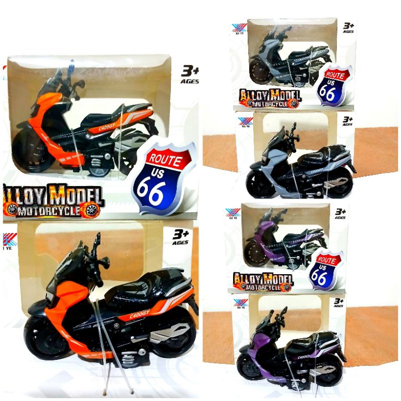 Mainan Sepeda Motor Diecast Nmax Alloy Motorcycle 1/36 Mainan Anak Diecast Motor Nmax