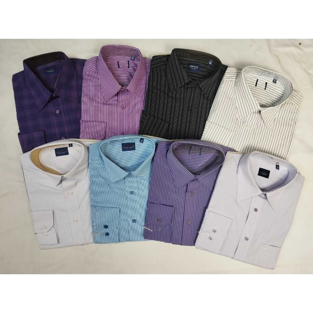 Kemeja Formal Pria Arrow Lengan Panjang Reguler Varian Motif