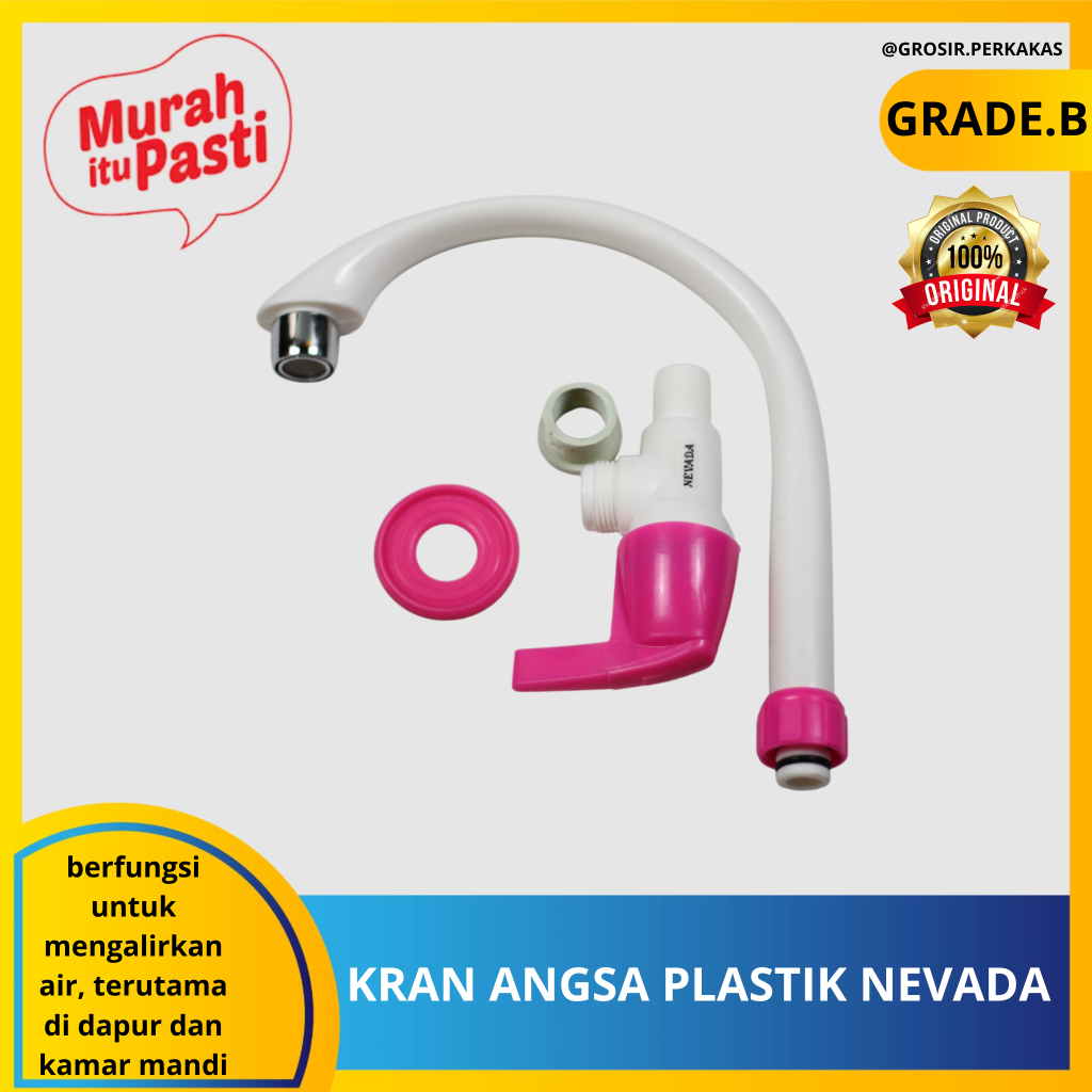 KRAN ANGSA PLASTIK NEVADA - keran air cuci piring plastik pvc - tembok - bebek. [B][#KRAN]