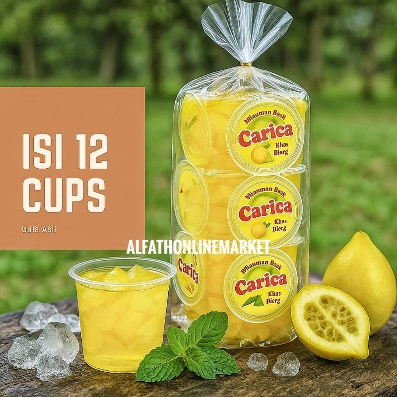 

Carica Khas Dieng GULA ASLI - Oleh Oleh Khas Dieng Minuman Manisan Buah Carica vol 60 ml