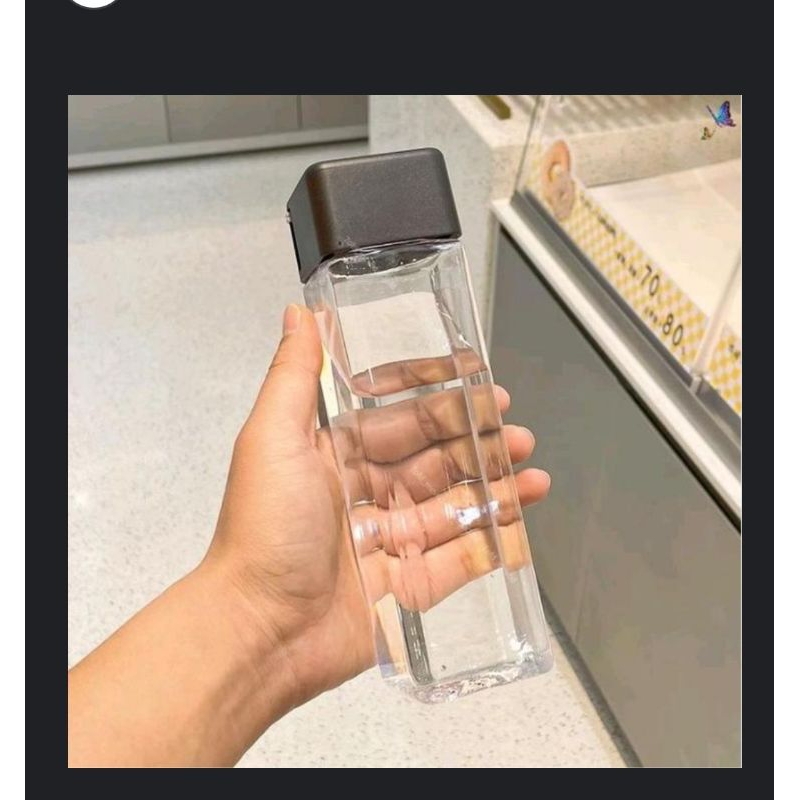 B (B189) MY BOTTLE KOTAK/BOTOL MINUM KOTAK PLASTIK POLOS