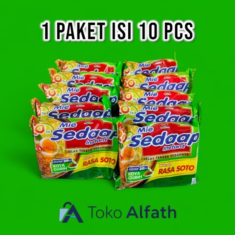 

MIE SEDAAP KUAH RASA SOTO 1 PAKET ISI [ 10 PCS ]