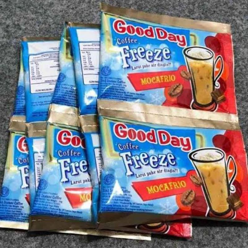 

Good Day Freeze Mocafrio 30gr#1 Renceng Isi 10Pcs#Minumam Kekinian#KopiEnak#