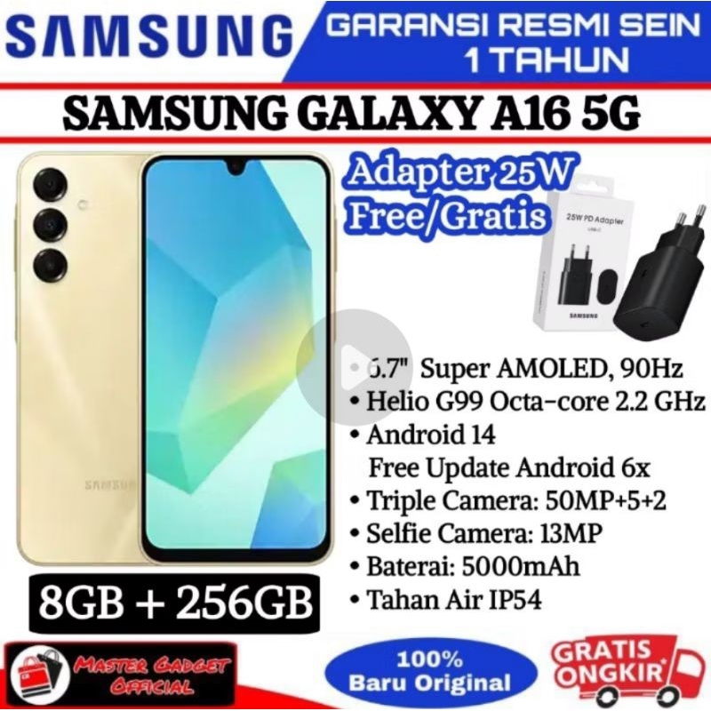 hp Samsung Galaxy A16 5G ram 8gb 256gb A15 5G 6gb 128gb 4gb 128gb garansi resmi Sein 1 tahun