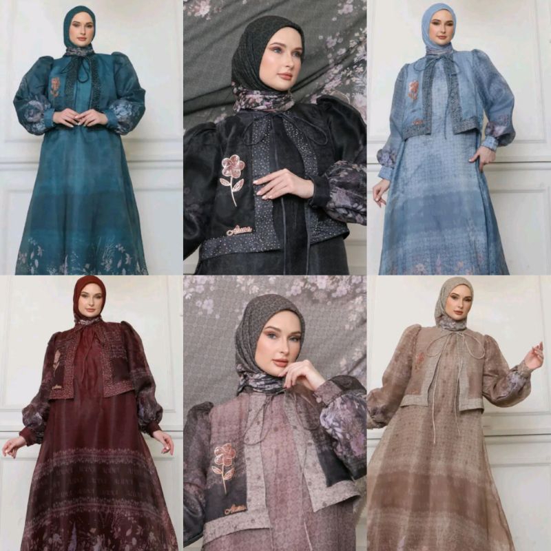ZELINE DRESS GAMIS SET SYAR'I ORI BY ALUNA MIRRANDA