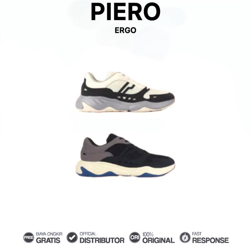 Piero Ergo Street Sepatu Sneakers Casual Pria Olahraga Unisex Harian Fashion Sport Lokal Original 10