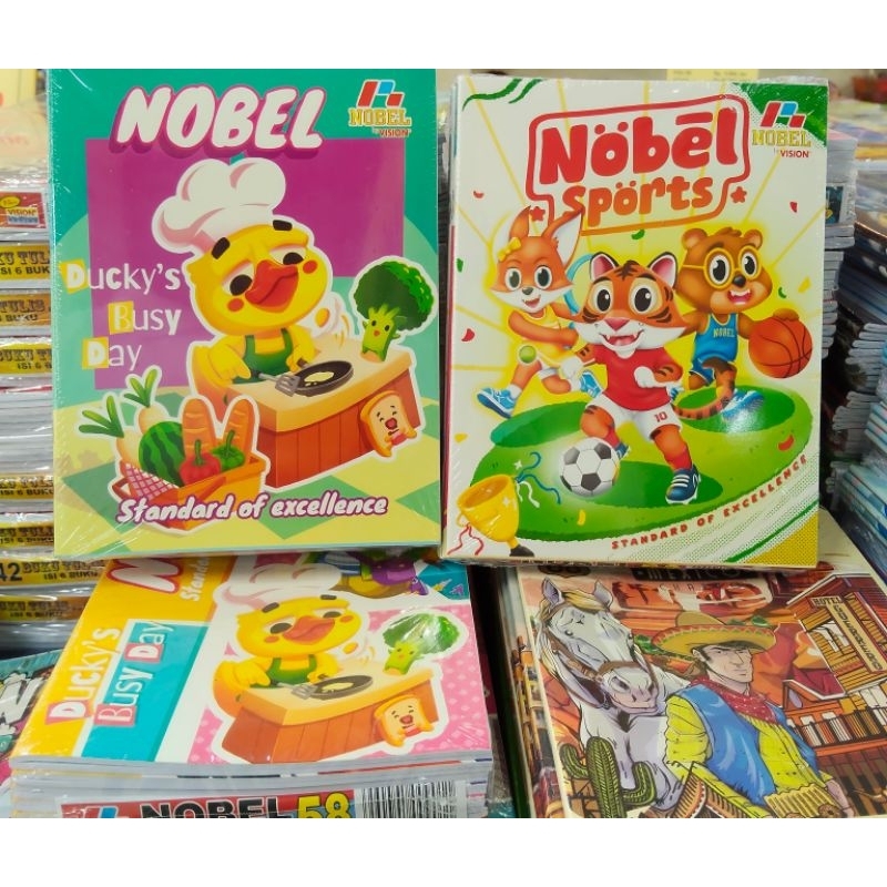 

Buku Tulis Nobel 38 lembar Satu Pack 10 pcs Buku sekolah | Buku Tulis Nobel