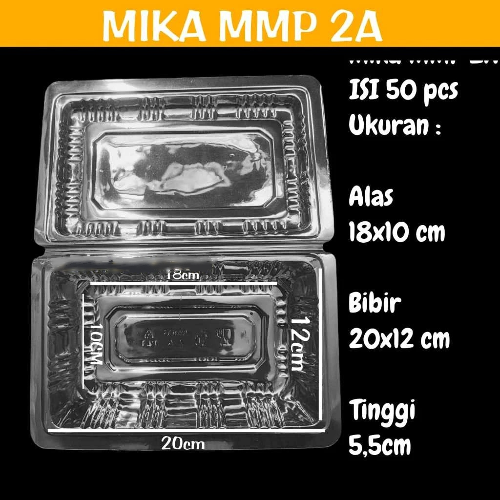 Mika 2A- 50 Pcs 3A- 100 Pcs Mika Donat Isi 2 untuk Roti Donat Dadar Gulung Kotak Tebal - MMP 2A 3A -