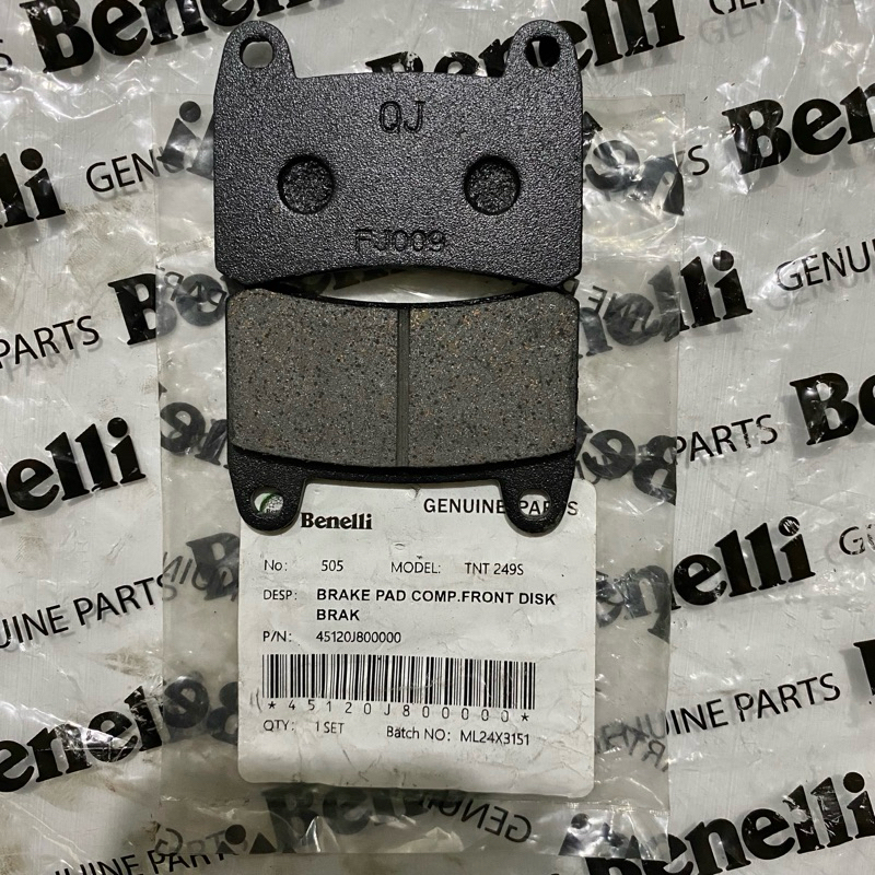 kampas rem depan benelli TNT250/TNT249S / front brake pads benelli TNT Original