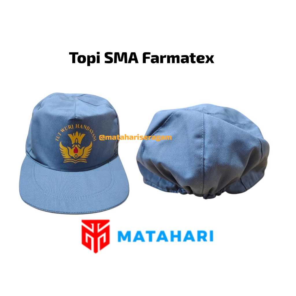 Matahari Seragam / Topi SMA Sablon / Topi SMA Farmatex / Topi SMA Tetrex / Topi Sekolah