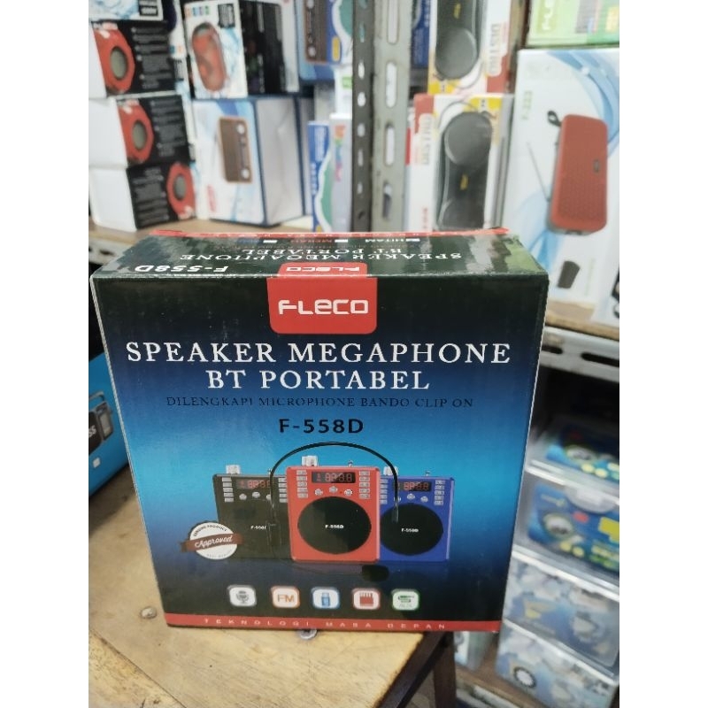 Speaker Pinggang FLECO F-558D MIC Tour Guide Guru Mengajar Pengeras Suara Ori