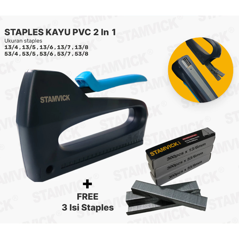 

Staple Gun / Staples Tembak 2 In 1 Stamvick / Alat Stapler Tembak