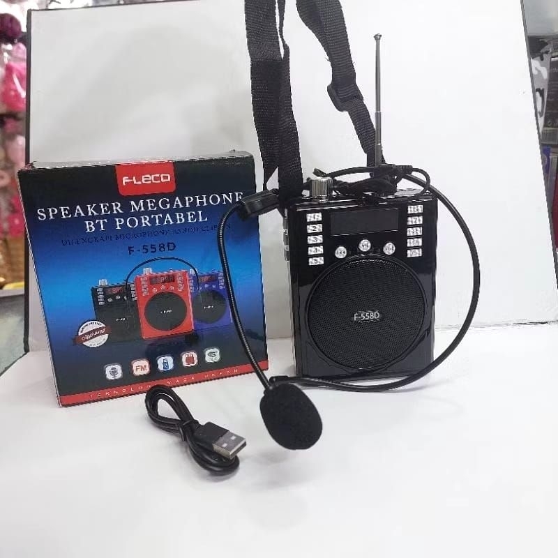 COD Speaker Pinggang FLECO F-558D MIC Tour Guide Guru Mengajar Pengeras Suara Original