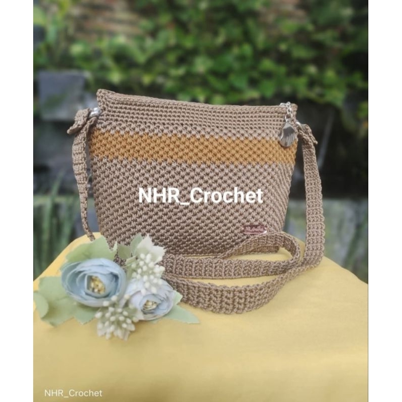 tas rajut/tas slempang rajut/tas slempang wanita/tas handmade