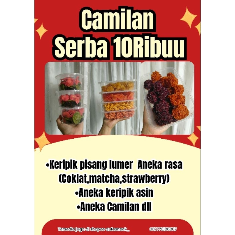 

Camilan Enak serba 10ribu