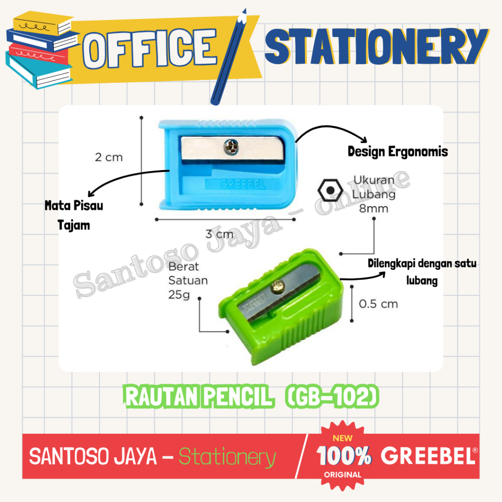 

Rautan Pensil GREEBEL - Pencil Sharpener GREEBEL - Serutan