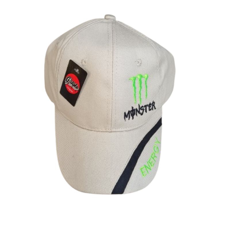 Topi Baseball Monster Motogp energy krem