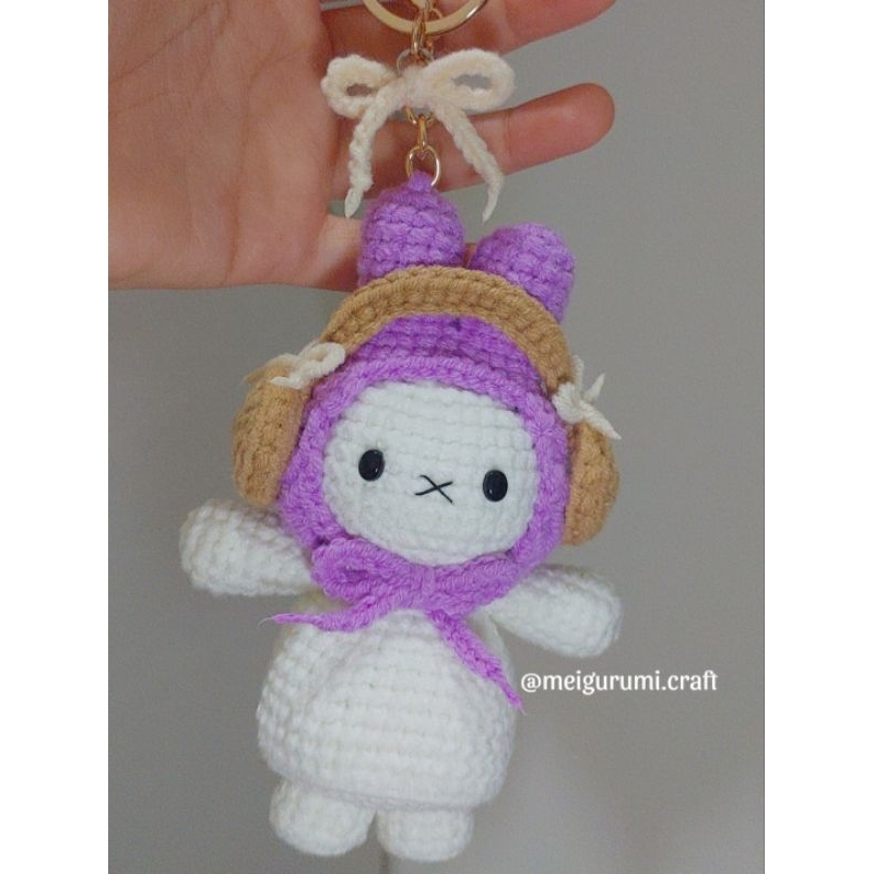 Miffy/ Miffy Crochet/ Miffy Rajut/ Boneka Miffy/ Gantungan Kunci Miffy/ Miffy Bag Charm