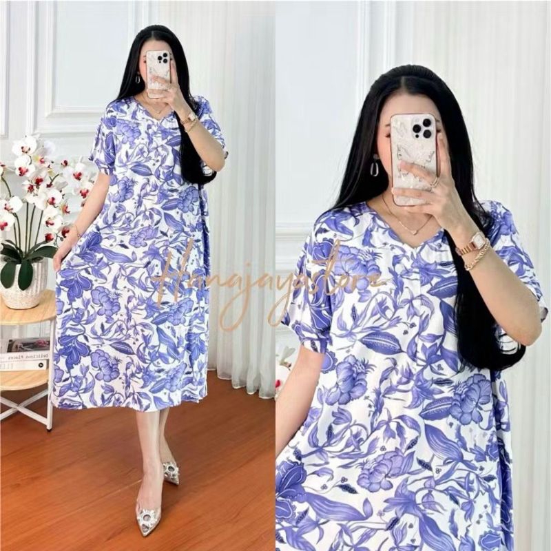 Hana homedress Daster panjang dress katun rayon premium