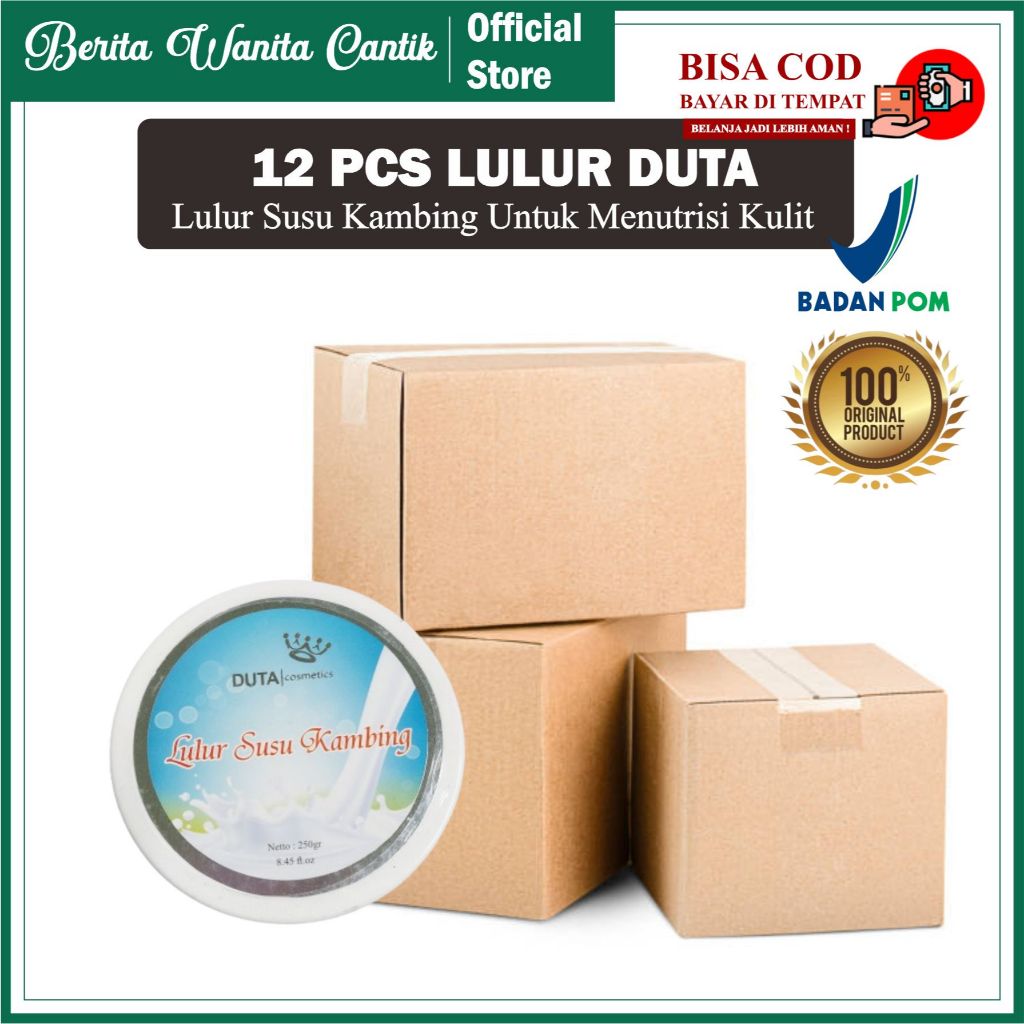 Lulur Susu Kambing Duta 100% Asli Original Sudah BPOM, Aman, Bisa COD (12 PCS)