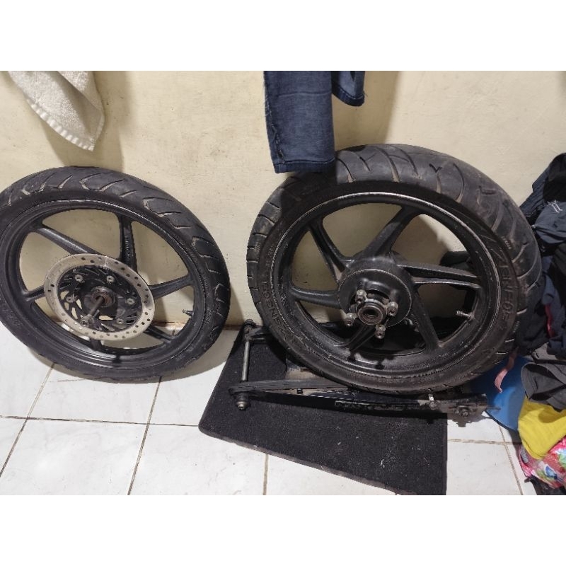 velg verza + ban dan napgear set siap pakai ori copotan set depan belakang