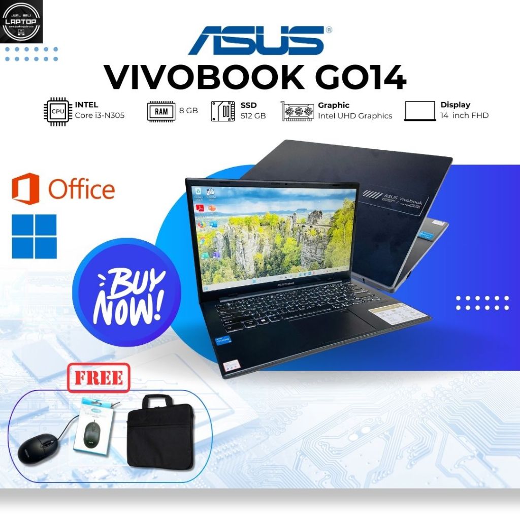 LAPTOP BERGARANSI RESMI ASUS VIVOBOOK GO14 E1404