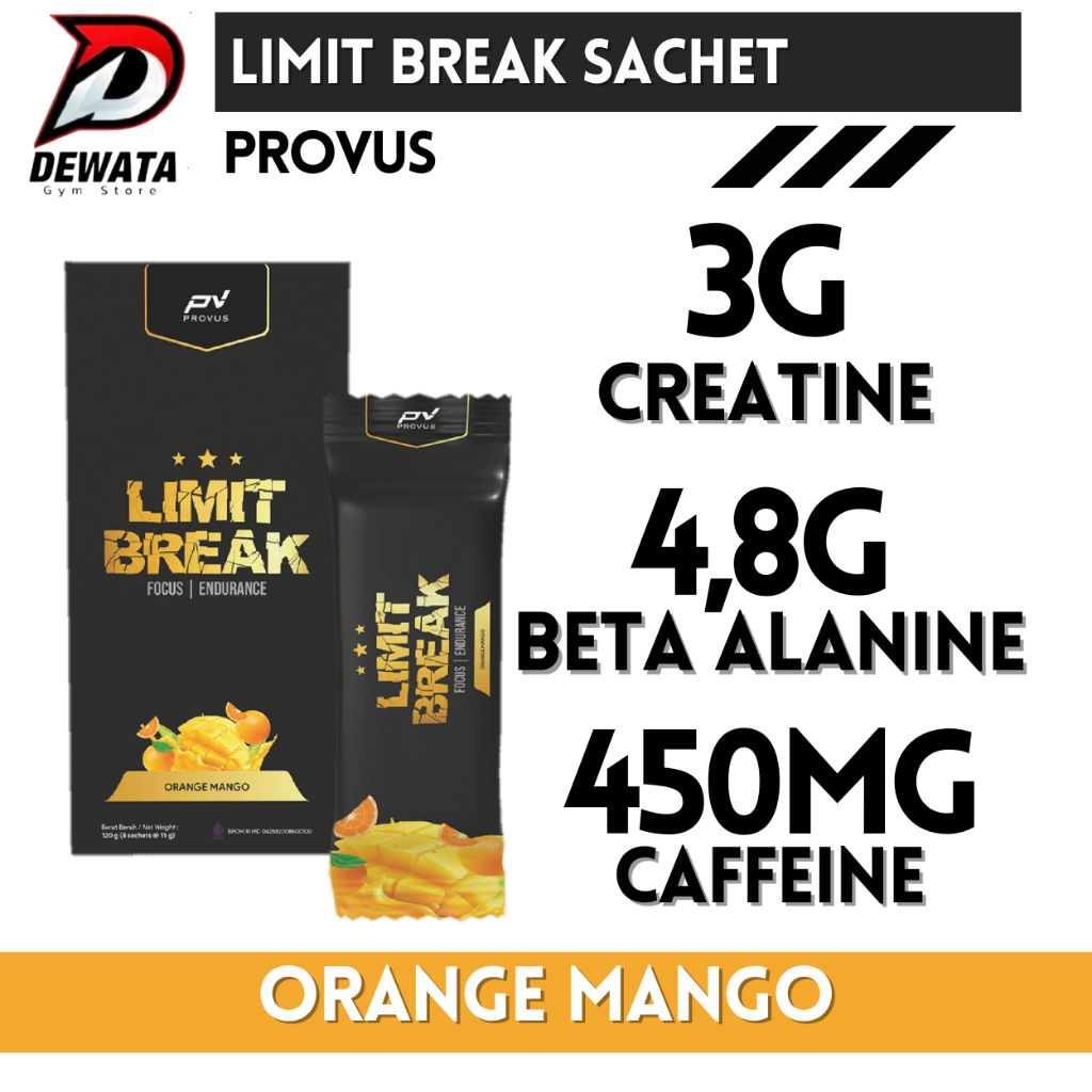 PROVUS Limit Break Sachet Pre Work Out PWO