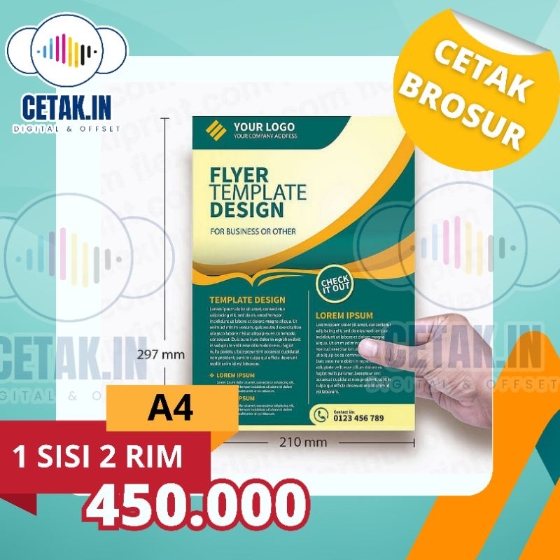 

Cetak Brosur A4 1 Sisi 2 Rim | Art Paper 120gram | Full Color | Cetak.in Murah!
