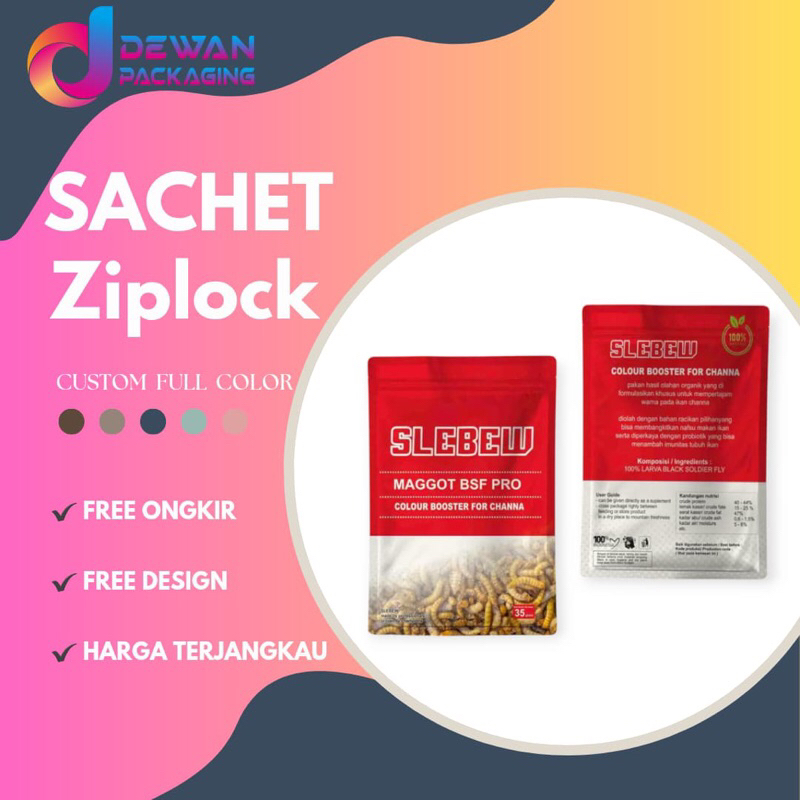 CETAK KEMASAN STANDING POUCH SACHET ZIPLOCK