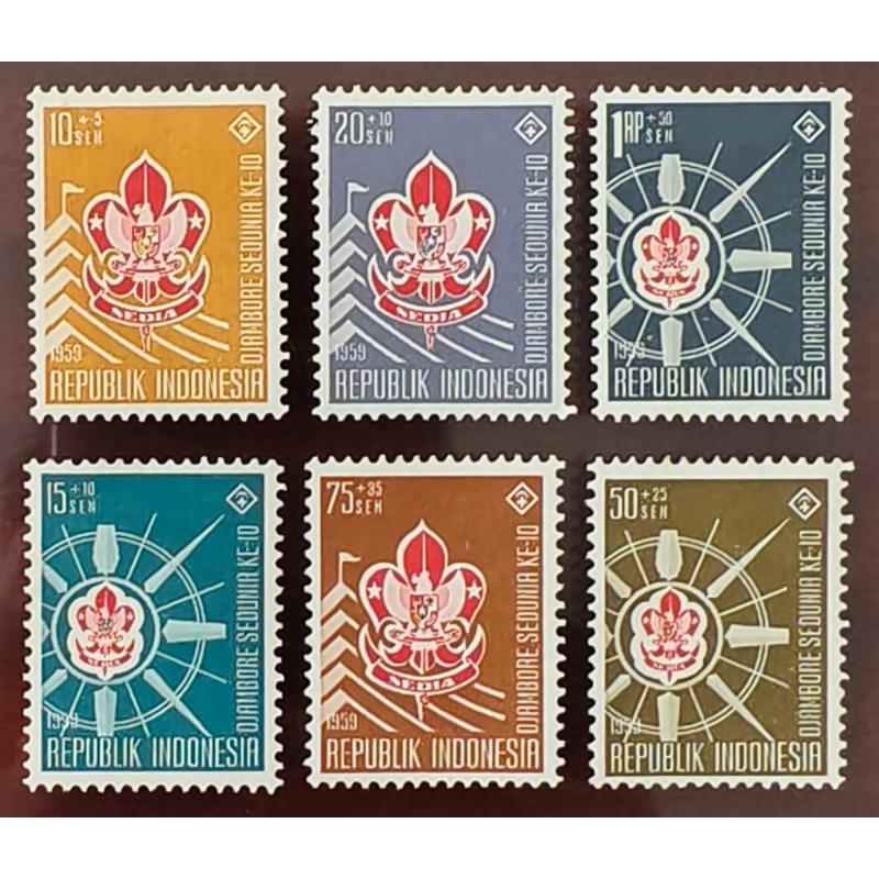 

(BA) PRANGKO INDONESIA 1959 JAMBORE SEDUNIA 6V SERIES. MNH.