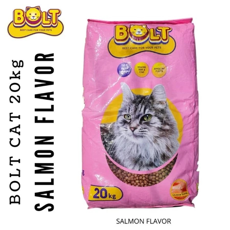 Bolt Cat Food Salmon 20kg / Makanan Kucing Bolt 20 kg / Cat Food Makanan Kucing Dewasa Bolt Rasa  Ik