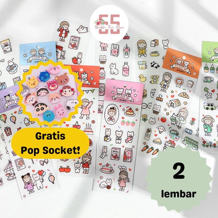 

Sticker Anti Air Aesthetic Dekorasi Tumbler Jurnal Scrapbook Motif Kartun Lucu